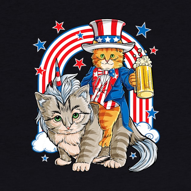 4th Of July Cat Shirt by Namio